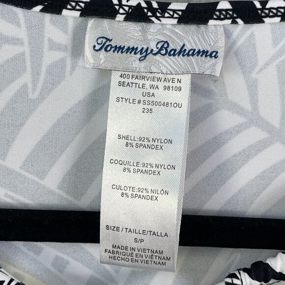 Tommy Bahama Womens Small Black White Palm Print Spa Dress Active Tropical - Picture 3 of 9